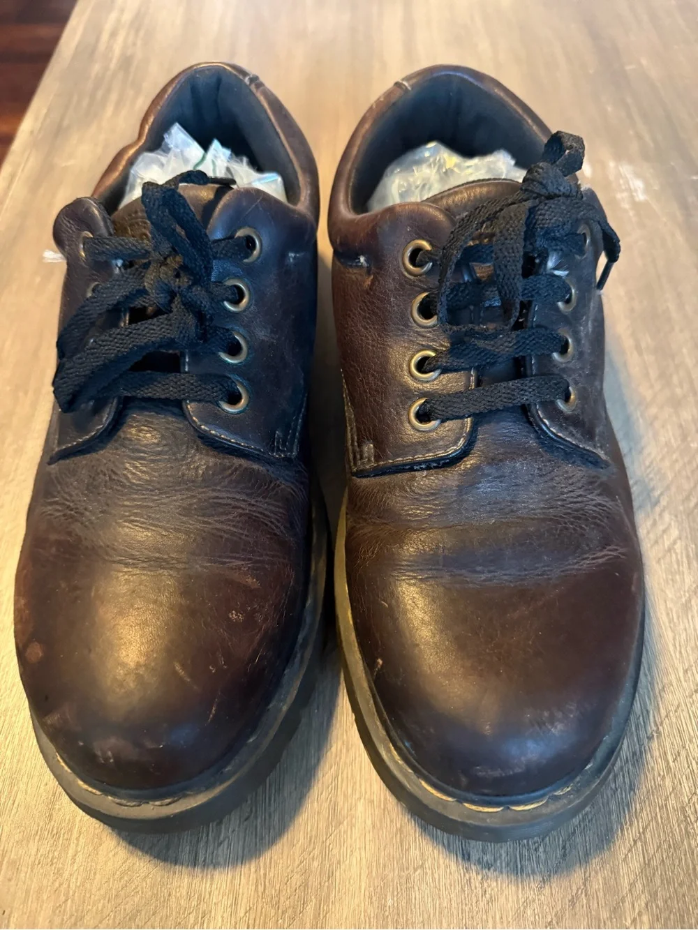 Vintage Dr. Martens Brown Leather Lace-Up Oxfords